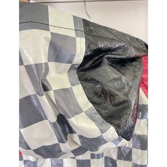 Disney Red Checkered Car's Lightning McQueen Racing Rain Jacket Size 7/8 - Picture 9 of 12